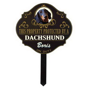 Thousand Oaks Barrel WULF6 Personalized Protected By 'Dachshund' Sign (Wulf6)