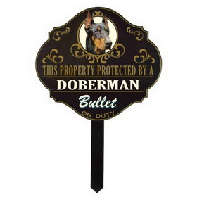 Thousand Oaks Barrel WULF7 Personalized Protected By 'Doberman' Sign (Wulf7)