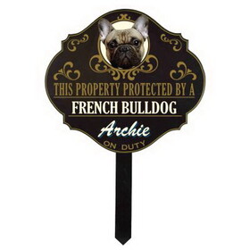 Thousand Oaks Barrel WULF8 Personalized Protected By 'French Bulldog' Sign (Wulf8)