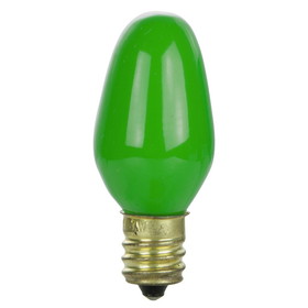 Sunlite 01056 7C7 Incandescent Bulb, 7 Watt, Candelabra E12 Base, C7 Small Night Light, Colored Bulb, Green, 12 Count