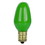 Sunlite 01056 7C7 Incandescent Bulb, 7 Watt, Candelabra E12 Base, C7 Small Night Light, Colored Bulb, Green, 12 Count, Price/12 pack