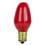 Sunlite 01058 7C7 Incandescent Bulb, 7 Watt, Candelabra E12 Base, C7 Small Night Light, Colored Bulb, Red, 12 Count, Price/12 pack