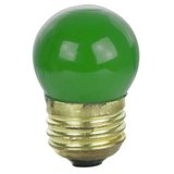 Sunlite 01225-SU 7.5S11/G 7.5 Watt S11 Colored Indicator, Medium Base, Ceramic Green