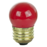 Sunlite 01240-SU 7.5S11/R 7.5 Watt S11 Colored Indicator, Medium Base, Ceramic Red