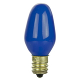 Sunlite 01255-SU 7C7/B/25PK 7 Watt C7 Lamp Candelabra Base Blue, 25 Pack