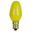 Sunlite 01265-SU 7C7/Y/25PK 7 Watt C7 Lamp Candelabra Base Yellow, 25 Pack, Price/25PK