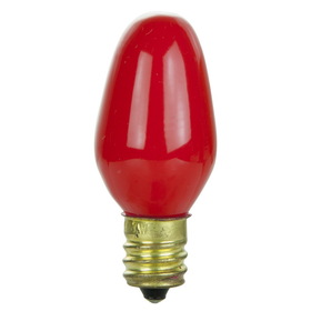 Sunlite 01275-SU 7 Watt C7 Colored Night Light Light Bulb, Candelabra Base, Ceramic, 25 Pack