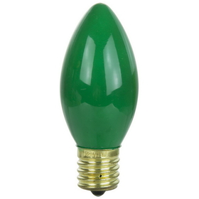 Sunlite 01295-SU 7C9/G 7 Watt C9 Colored Night Light, Intermediate Base, Ceramic Green