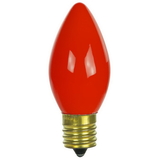 Sunlite 01310-SU 7C9/R 7 Watt C9 Colored Night Light, Intermediate Base, Ceramic Red