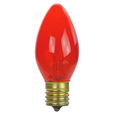 Sunlite 01311-SU 7 Watt C9 Colored Night Light Light Bulb, Intermediate Base, Transparent, 25 Pack