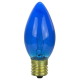 Sunlite 01313-SU 7C9/TB 7 Watt C9 Lamp Intermediate (E17) Base Blue, 25 Pack
