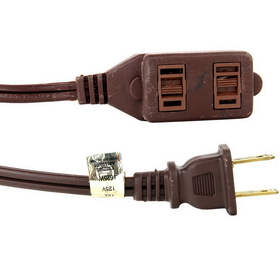 Sunlite 04115-SU EX12/BR Household 12-Feet Extension Cord, Brown