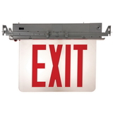 Sunlite 04325-SU EXIT/EDGE/RC/1RF/CL/AL/EM/NYC Recessed Edge-Lit Exit Light, Aluminum Housing, Single Faced Clear Plate, NYC Approved, Emergency Backup Battery, Universal Mounting Plate Included