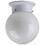 Sunlite 04455-SU 6" Decorative Globe Style Ceiling Fixture, White Finish, White Glass