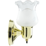 Sunlite 04530-SU TUL Wall Mount Tulip Fixture, Polished Brass Finish, Frosted Glass