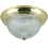 Sunlite 04580-SU DBS13/CL 13" Decorative Dome Ceiling Fixture, Polished Brass Finish, Clear Glass