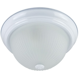 Sunlite 04586-SU DWS13/FR 13" Decorative Dome Ceiling Fixture, Smooth White Finish, Frosted Glass