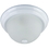 Sunlite 04586-SU DWS13/FR 13" Decorative Dome Ceiling Fixture, Smooth White Finish, Frosted Glass