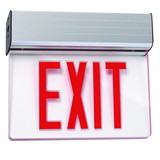 Sunlite 05277 LED Edge Lit Exit Sign, Clear Panel with Etched Bright Red Lettering, 90-Min Battery Power Back-Up, Dual Voltage 120-277V, Universal Mounting, Long Lasting, Fire Safety, NYC Compliant