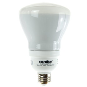 Sunlite SL15R30/E/27K/D 15 Watt R30 Reflector Energy Star Certified Dimmable CFL Light Bulb Medium Base Warm White