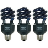 Sunlite 05645-SU CFL Black Light Bulb (BLB), Halloween Lighting, Spiral Blacklight, 20 Watts, 120 Volts, Medium Base (E26), 463nm, UL Listed, 3 Pack