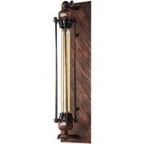 Sunlite 07038-SU AQF/WTP/IR Plate Wall Sconce Vintage Antique Style Fixture, Iron Rust Finish