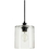 Sunlite 07058-SU AQF/CG/PD/CYL Cylinder Glass Collection Pendant Vintage Antique Style Fixture, Clear Glass