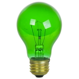 Sunlite 17005-SU 25A/TB/G/CD2 25 Watt A19 Colored, Medium Base, Transparent Green