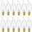 Sunlite 25CFC/25/12PK Flame Tip 25W Incandescent Petite Chandelier Light Bulb, Candelabra (E12) Base, Crystal Clear Bulb (12 Pack)