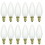 Sunlite 25CTF/32/E14/12PK 25W Incandescent Torpedo Tip Chandelier with Frosted Light Bulb and European E14 Base (12 Pack)