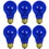 Sunlite 25A/TB/B/6PK Incandescent Blue A19 25W Light Bulbs with Medium E26 Base (6 Pack)