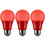 Sunlite 40454-SU LED A19 Colored Light Bulb, 3 Watts (25w Equivalent), E26 Medium Base, Non-Dimmable, UL Listed, Red 3 Pack