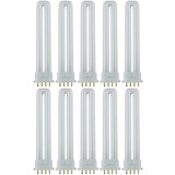 Sunlite PL13/E/SP35K/10PK 4-Pin Fluorescent 13W 3500K Neutral White U Shaped PL CFL Twin Tube Plugin Light Bulbs with 2GX7 Base (10 Pack)