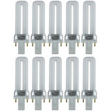 Sunlite PL5/SP41K/10PK 2-Pin Fluorescent 5W 4100K Cool White U Shaped PL CFL Twin Tube Plugin Light Bulbs with G23 Base (10 Pack)