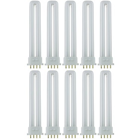 Sunlite PL13/E/SP41K/10PK 4-Pin Fluorescent 13W 4100K Cool White U Shaped PL CFL Twin Tube Plugin Light Bulbs with 2GX7 Base (10 Pack)