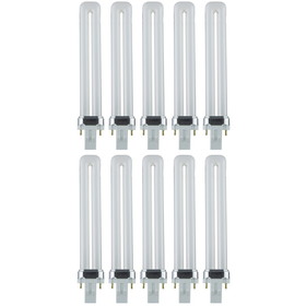 Sunlite PL13/SP30K/10PK 2-Pin Fluorescent 13W 3000K Warm White U Shaped PL CFL Twin Tube Plugin Light Bulbs with GX23 Base (10 Pack)