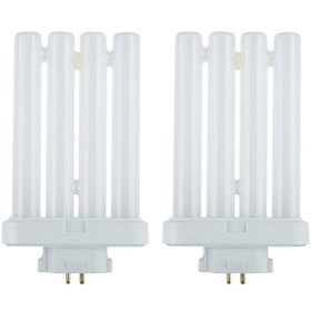 Sunlite FML27/65K/2PK Compact Fluorescent 27W Quad Tube Light Bulbs, 6500K Daylight Like Light, GX10Q-4 Base, 2 Pack