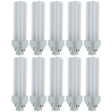 Sunlite PLD13/E/SP30K/10PK 3000K Warm White Fluorescent 13W PLD Double U-Shaped Twin Tube CFL Bulbs with 4-Pin G24Q-1 Base (10 Pack)