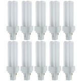 Sunlite PLD13/SP27K/10PK 2700K Warm White Fluorescent 13W PLD Double U-Shaped Twin Tube CFL Bulbs with 2-Pin GX23-2 Base (10 Pack)