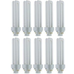 Sunlite PLD18/E/SP27K/10PK 2700K Warm White Fluorescent 18W PLD Double U-Shaped Twin Tube CFL Bulbs with 4-Pin G24Q-2 Base (10 Pack)