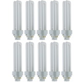 Sunlite PLD18/E/SP35K/10PK 3500K Neutral White Fluorescent 18W PLD Double U-Shaped Twin Tube CFL Bulbs with 4-Pin G24q-2 Base (10 Pack)