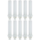 Sunlite PLD26/E/SP35K/10PK 3500K Neutral White Fluorescent 26W PLD Double U-Shaped Twin Tube CFL Bulbs with 4-Pin G24Q-3 Base (10 Pack)