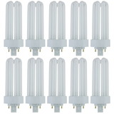 Sunlite PLT26/E/SP27K/10PK 2700K Warm White Fluorescent 26W PLD Triple U-Shaped Twin Tube CFL Bulbs with 4-Pin GX24Q-3 Base (10 Pack)