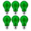 Sunlite 40941 LED Filament A19 Standard 4.5-Watt (60 Watt Equivalent) Colored Transparent Dimmable Light Bulb, Green, 6 Pack