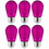 Sunlite 40976 LED Filament S14 Sign 2-Watt Transparent Dimmable Light Bulb Purple 6 Pack