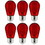 Sunlite 40977 40977 Led Filament Light Bulb Red 6 Pack