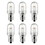 Sunlite 41244-SU LED T5 Tubular Night Light Bulb, 1 Watt (10W Equivalent), Candelabra Base (E12), 50 Lumen, Clear, Non Dimmable, ETL Listed, 2700K Warm White, 6 Count, Price/6 pack