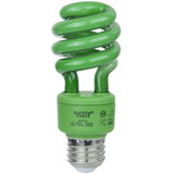 Sunlite 41414-SU CFL Spiral Colored Bulb, 13 Watt (40W Equivalent), Medium Base (E26), 8,000 Hour Life Span, UL Listed, Green