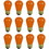 Sunlite 41479-SU S14 Incandescent Colored Party String Light Bulb, 11 Watts, Medium Base (E26), Dimmable, Mercury Free, Orange 12 Pack