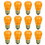 Sunlite 41484-SU S14 Incandescent Colored Party String Light Bulb, 11 Watts, Medium Base (E26), Dimmable, Mercury Free, Transparent Orange 12 Pack
